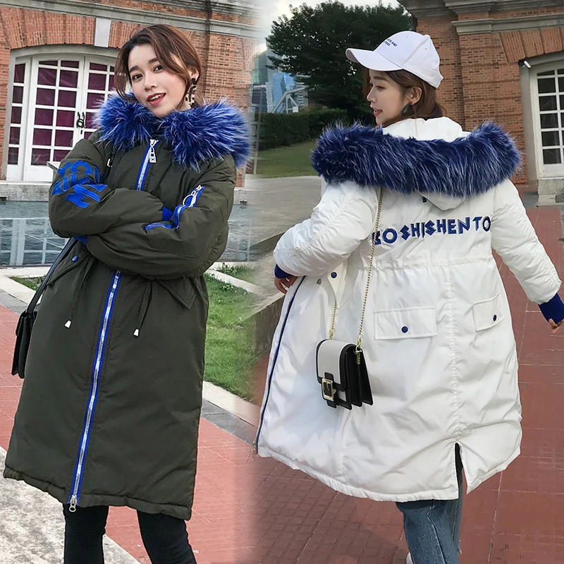 New Hooded Parkas Womens Thickening Outerwear Slim Down Cotton Coat Female 2022 New Long Fur Collar Winter Jacket for Women
New Hooded Parkas Womens Thickening Outerwear Slim Down Cotton Coat Female 2022 New Long Fur Collar Winter Jacket for Women