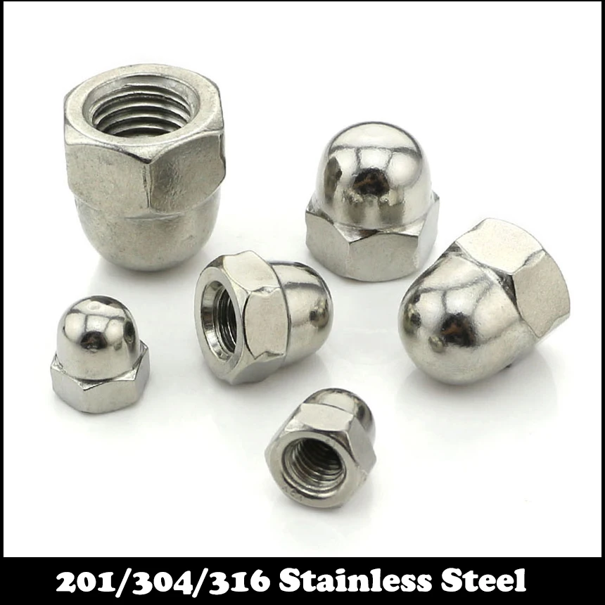 

M8 M10 M12 DIN1587 201 304 316 Stainless Steel 201SS 304SS 316SS Metric Decorate Nuts Hexagon Hex Domed Cap Cover Acorn Nut