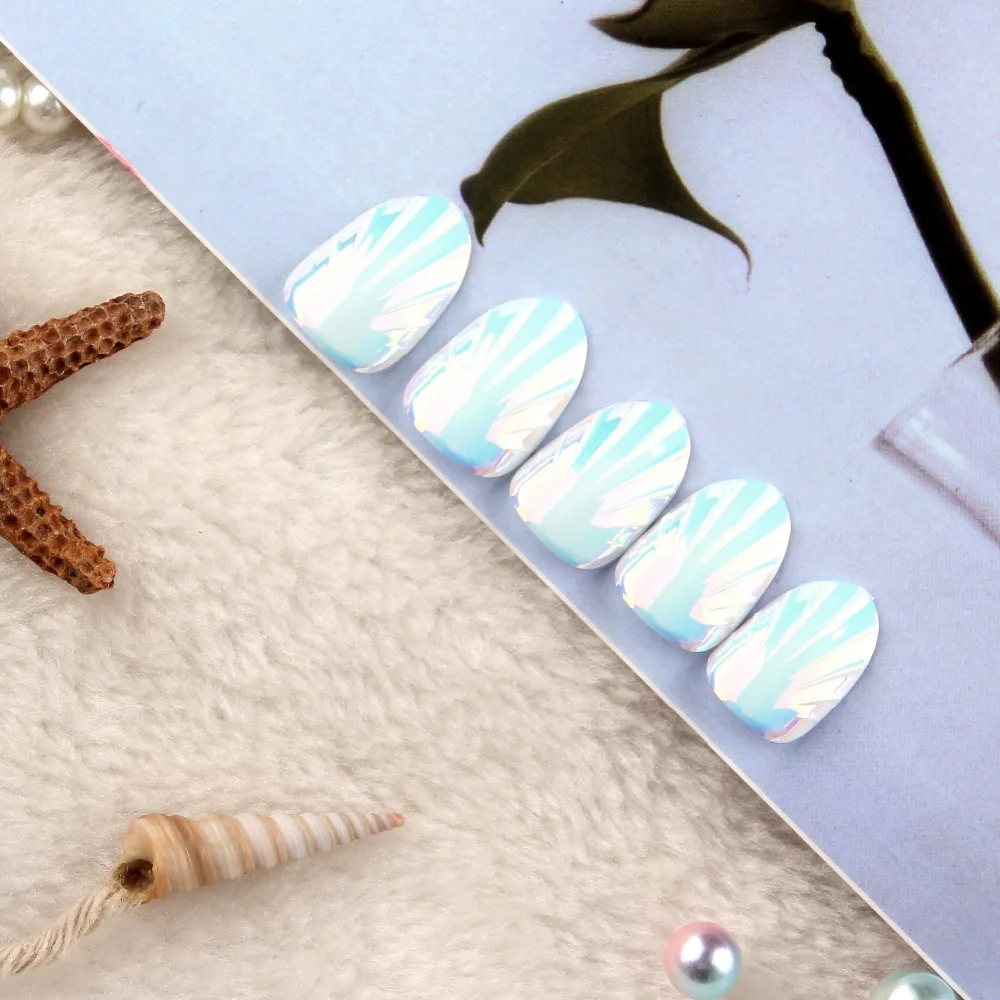 24pcs/box Mermaid Shell Press on Fake Nail Art Artificial Fingernail Chrome style Fashion trend
24pcs/box Mermaid Shell Press on Fake Nail Art Artificial Fingernail Chrome style Fashion trend