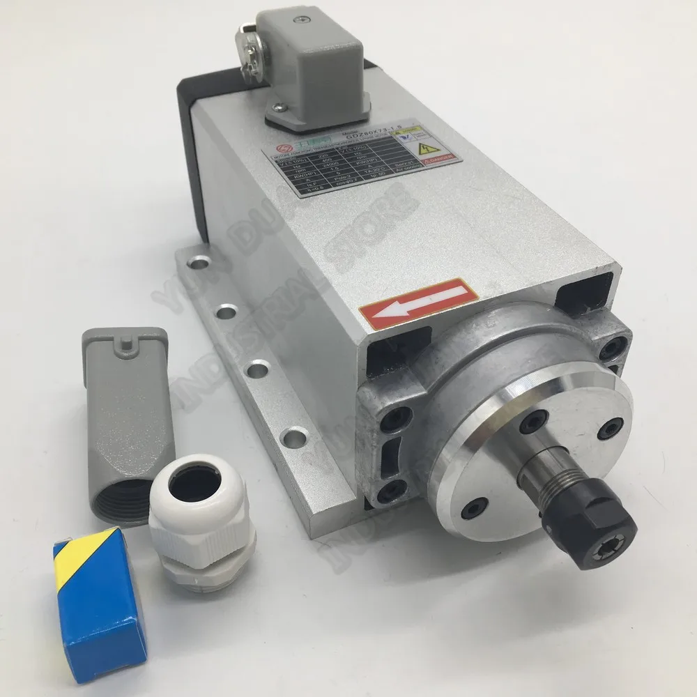 1.5KW 2HP ER11 220V 24000RPM AC Spindle Motor Air Cooled Flange bracket for CNC Router Engraving Carving machine Woodworking
1.5KW 2HP ER11 220V 24000RPM AC Spindle Motor Air Cooled Flange bracket for CNC Router Engraving Carving machine Woodworking
