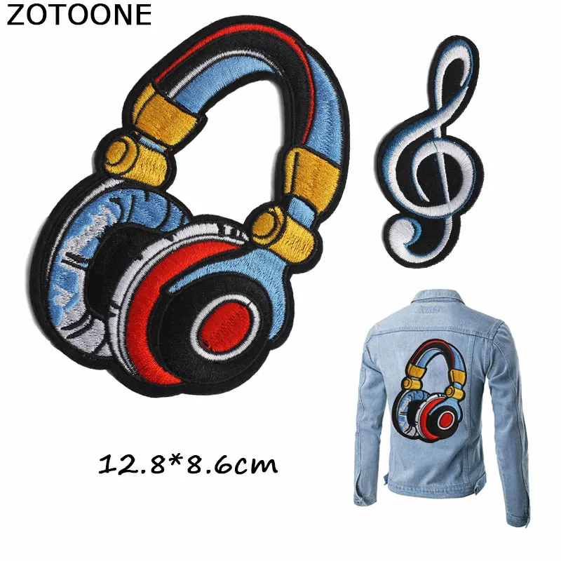 ZOTOONE Fashion Music Headphone Big Patche for Clothing Iron on Embroidered Garment Applique Embroidery Patch Clothes Accessory
ZOTOONE Fashion Music Headphone Big Patche for Clothing Iron on Embroidered Garment Applique Embroidery Patch Clothes Accessory