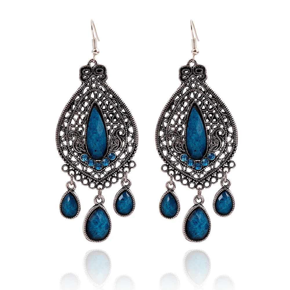 2015 New Women Fashion Water Drop Earring Imitation Gemstone Indian Jewelry silver Vintage Blue Bead Tassel Dangle Earrings
2015 New Women Fashion Water Drop Earring Imitation Gemstone Indian Jewelry silver Vintage Blue Bead Tassel Dangle Earrings