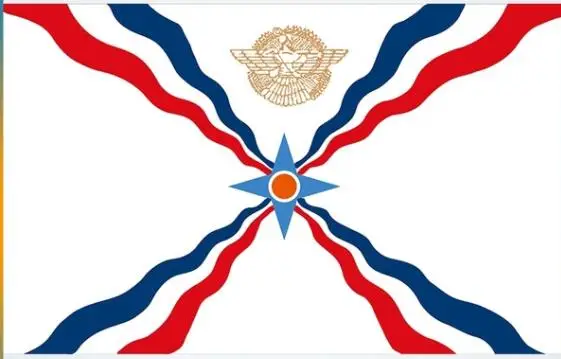 3x5ft polyester decorations flags banner with custom Assyrian Flag 3x5ft
