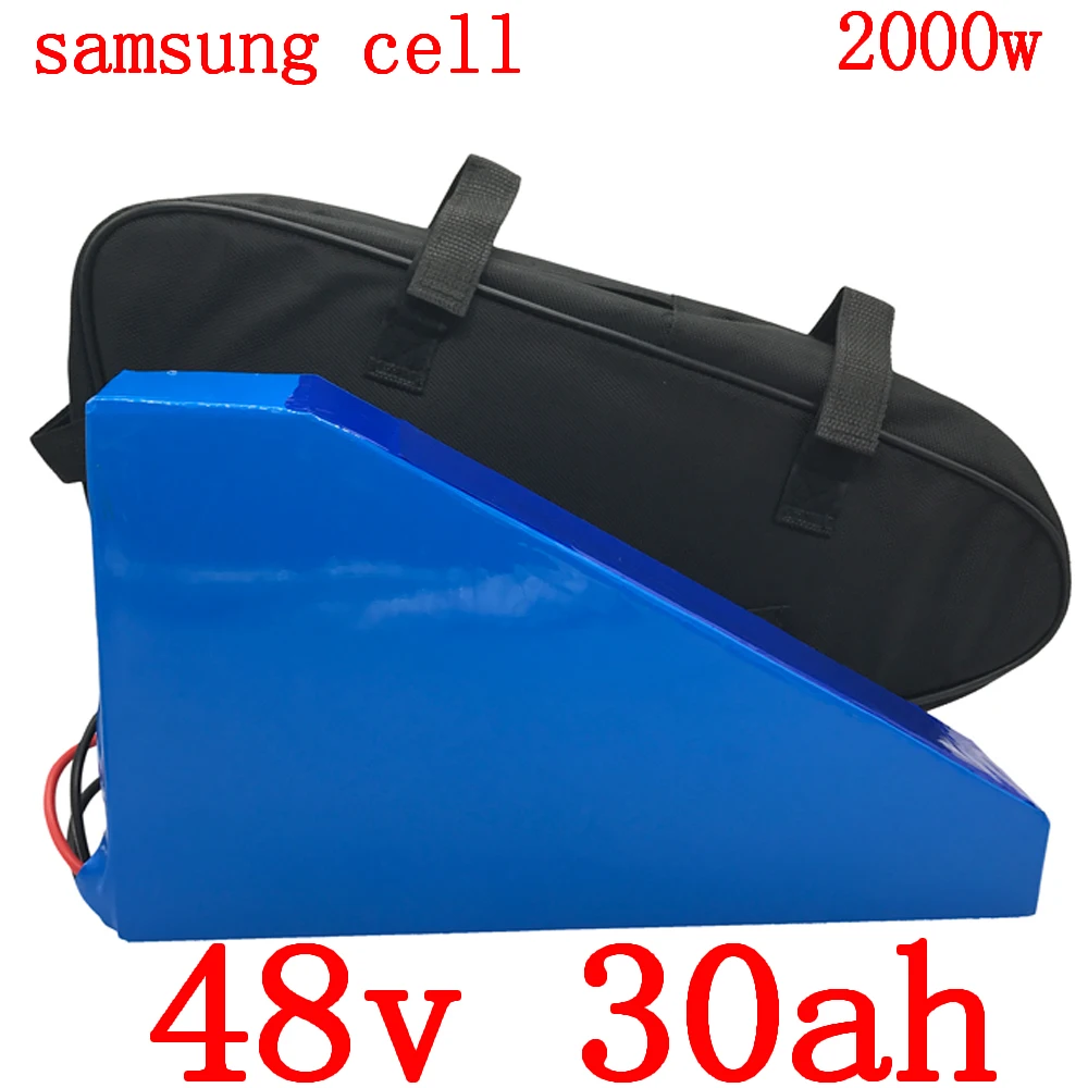 48V 1000W 1500W 2000W Ebike Battery 48V 15Ah 18Ah 20Ah 24Ah 26Ah 30Ah Triangle Electric Bicycle Battery Pack use Samsung cell
48V 1000W 1500W 2000W Ebike Battery 48V 15Ah 18Ah 20Ah 24Ah 26Ah 30Ah Triangle Electric Bicycle Battery Pack use Samsung cell