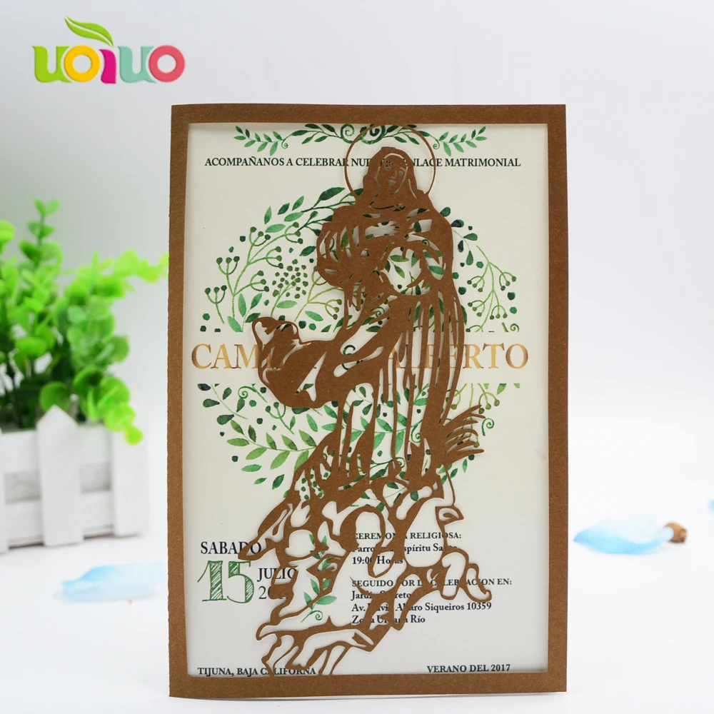 Christian wedding invitation card decoration laser cut Jesus handmade special invitation card
Christian wedding invitation card decoration laser cut Jesus handmade special invitation card