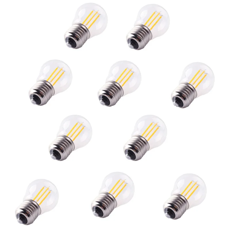 10pcs/lot G45 Dimmable 4W Led Filament Light E27 Retro Edison Christmas Vintage LED Filament Lamp Warm Cool Color 220V for Home
10pcs/lot G45 Dimmable 4W Led Filament Light E27 Retro Edison Christmas Vintage LED Filament Lamp Warm Cool Color 220V for Home