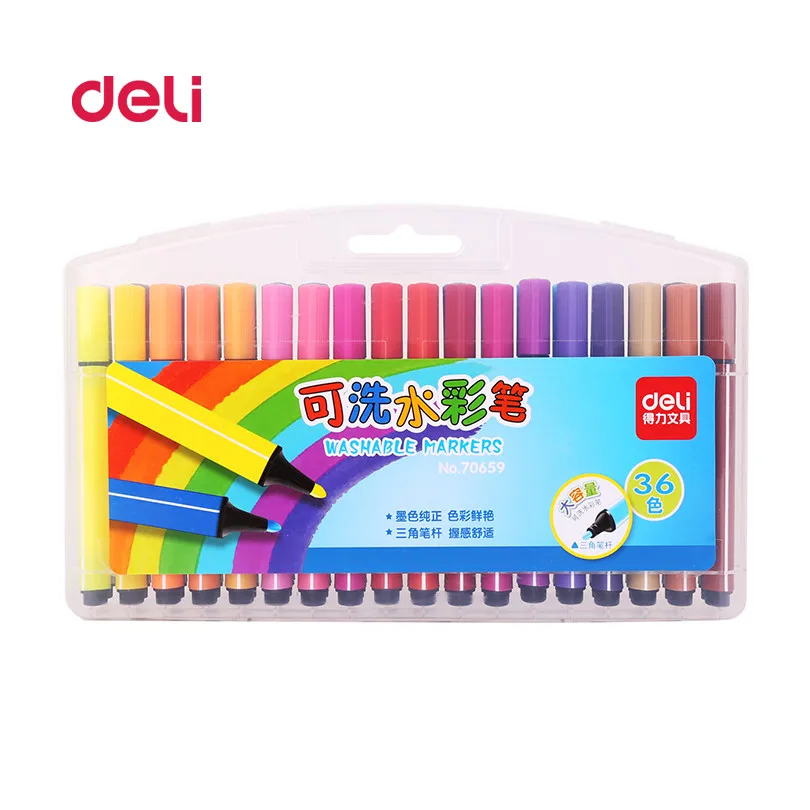Deli 36 Pcs/Set water Color Pen Art Fine Professional painting pen Watercolor Pens Art Crayons Office Painting Supplies
Deli 36 Pcs/Set water Color Pen Art Fine Professional painting pen Watercolor Pens Art Crayons Office Painting Supplies