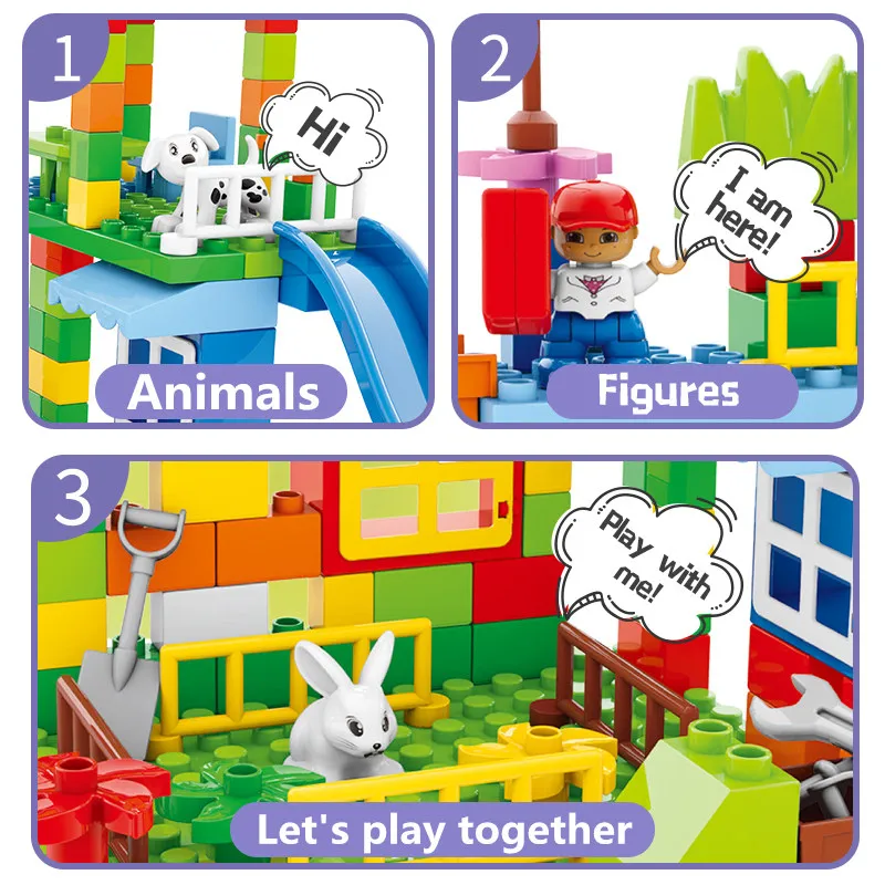 Leisure Park Blocks Building Girl Toys Large Size Blocks Compatible Bricks DIY House Bricks For Kids Children Christmas Gifts
Leisure Park Blocks Building Girl Toys Large Size Blocks Compatible Bricks DIY House Bricks For Kids Children Christmas Gifts