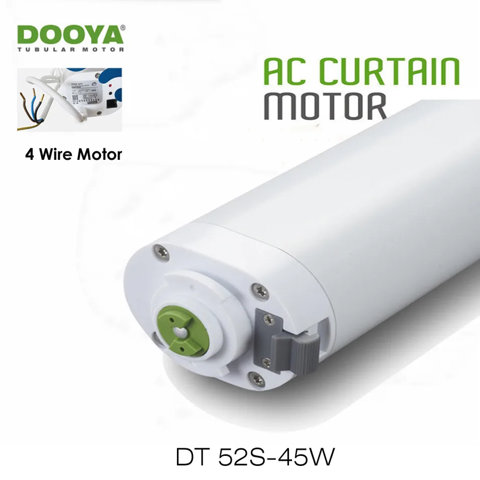 Электродвигатель для штор Dooya DT52S 45 Вт 4 провода мощный электродвигатель работы с