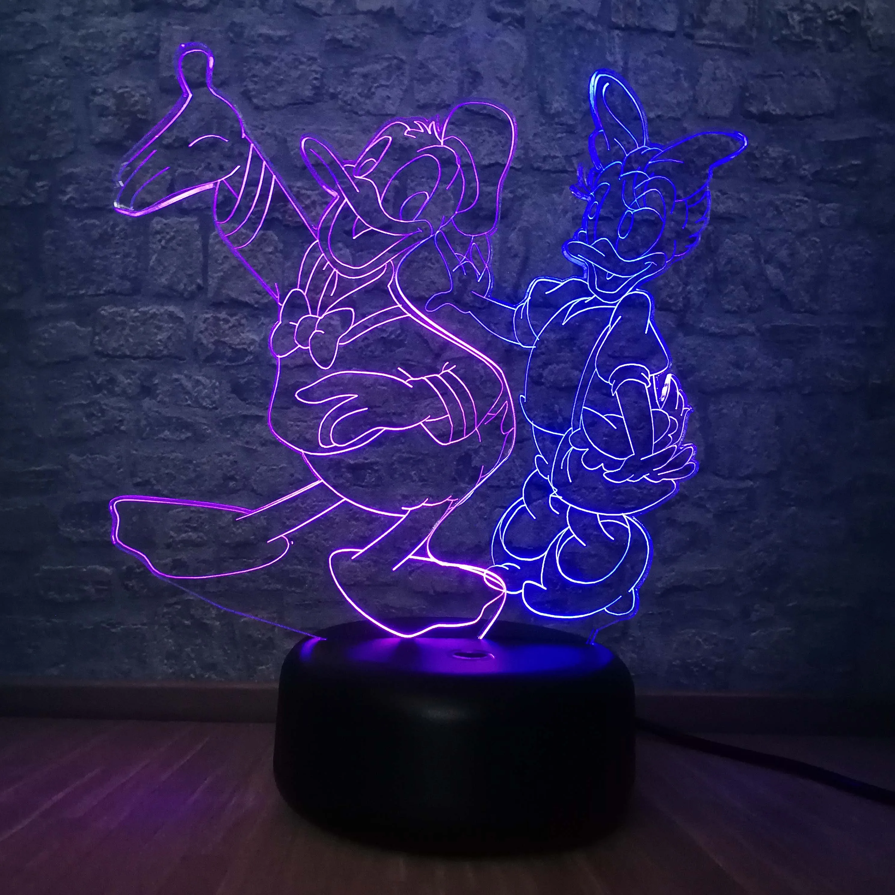 Креативный милый 3D светодиодный светильник с изображением Дональда Дака Дейзи 7