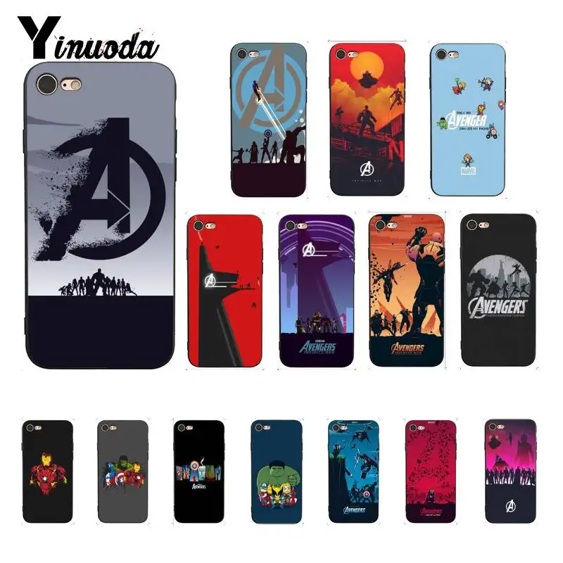 Yinuoda Marvel the Avengers Endgame Super hero hot Phone Cover for iPhone 8 7 6 6S 6Plus X XS MAX 5 5S SE XR 10 11 pro max | Мобильные