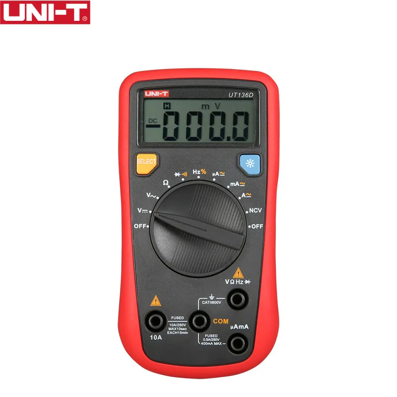 UNI-T Modern Digital Multimeters UT136A/UT136D Handhold Continuity Buzzer Data Hold Auto Power Off Auto Range NCV Tester
UNI-T Modern Digital Multimeters UT136A/UT136D Handhold Continuity Buzzer Data Hold Auto Power Off Auto Range NCV Tester