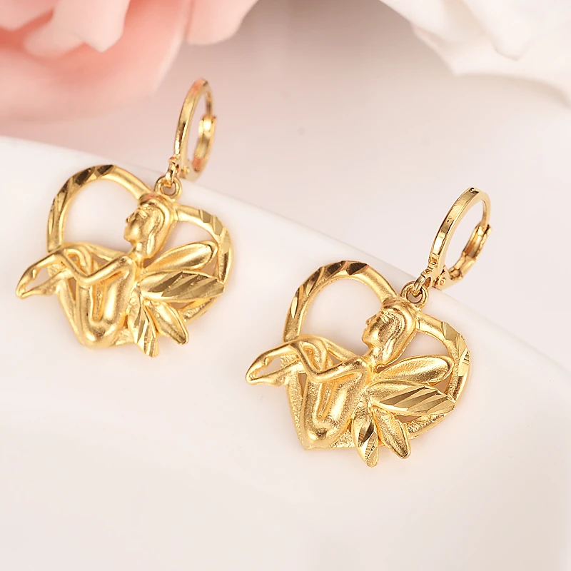 Gold Color Earrings For Women Fashion Jewelry african Arab Earrings Body Jewelry heart pendant women girl kids Christmas Gift
Gold Color Earrings For Women Fashion Jewelry african Arab Earrings Body Jewelry heart pendant women girl kids Christmas Gift