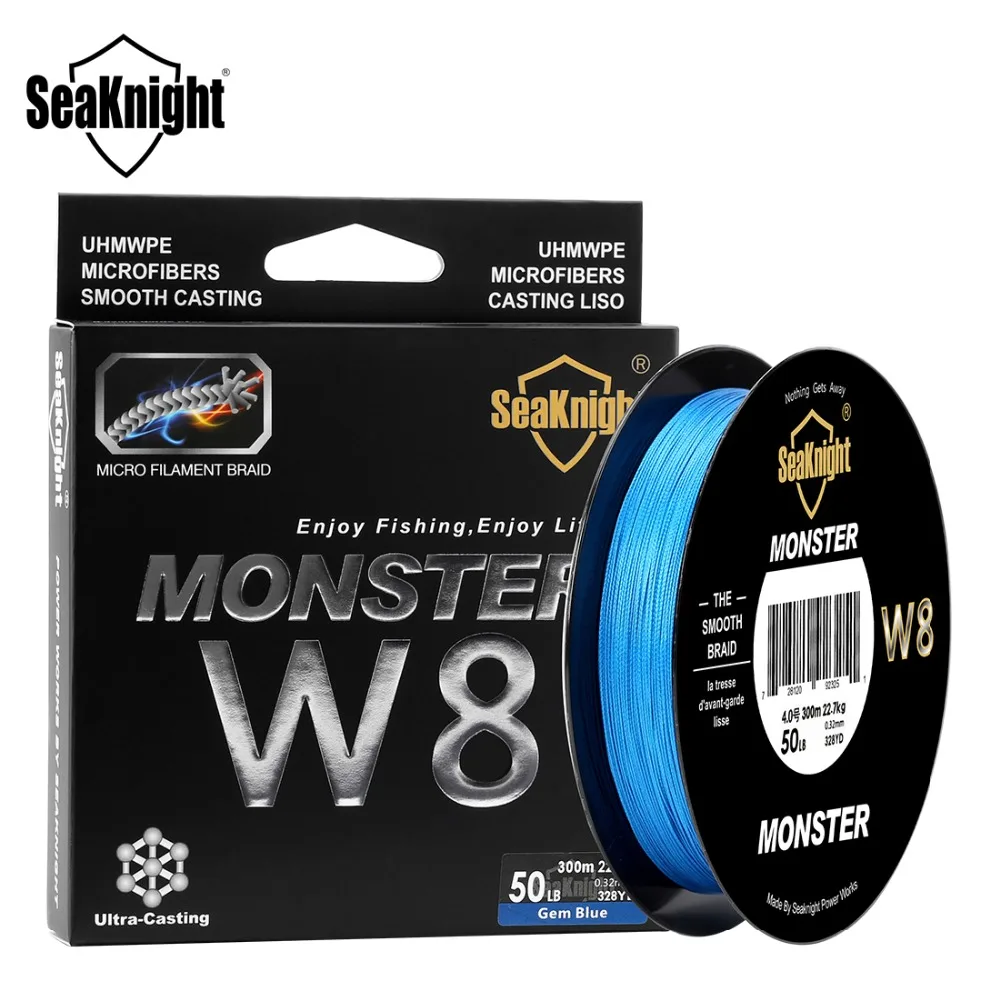 SeaKnight 500 м MONSTER/MANSTER W8 плетеные Супер Прочные морские рыболовные лески 8 плетений