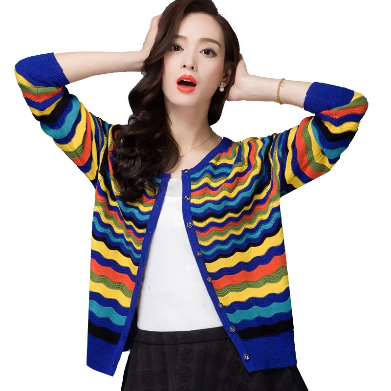 Women Knit Cardigan Sweater Spring 2019 Autumn Stripe Sweater Long Sleeved Female Casual Sweater Women Knitted Jacket Tops L127
Women Knit Cardigan Sweater Spring 2019 Autumn Stripe Sweater Long Sleeved Female Casual Sweater Women Knitted Jacket Tops L127