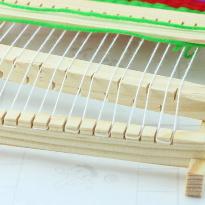 Child DIY Wooden Handloom Developmental Toy Yarn Weaving Knitting Shuttle Loom
Child DIY Wooden Handloom Developmental Toy Yarn Weaving Knitting Shuttle Loom