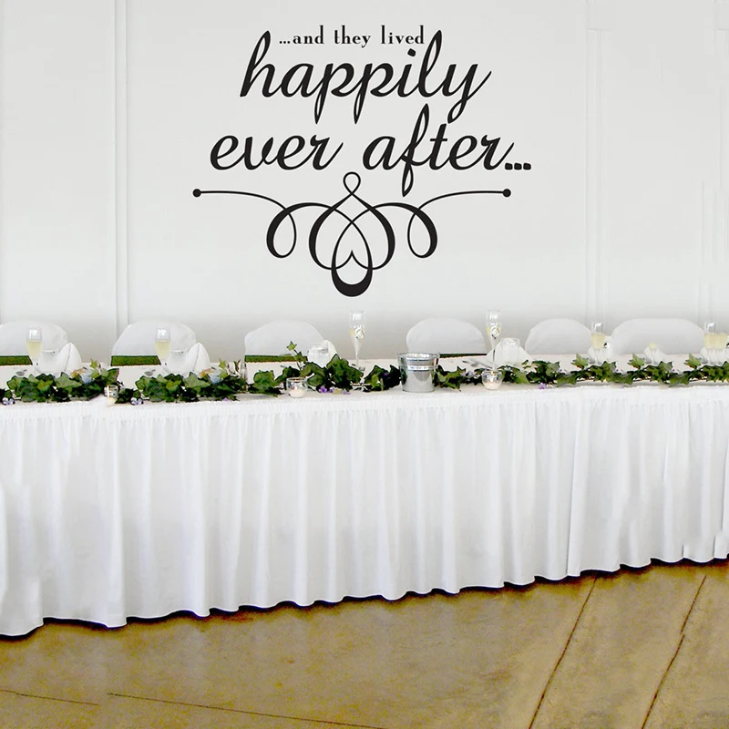 Happily Ever After Wedding Wall Decor Vinyl Sticker Simple Vinyl Wall Decal For Wedding Personalized Wedding A15-010
Happily Ever After Wedding Wall Decor Vinyl Sticker Simple Vinyl Wall Decal For Wedding Personalized Wedding A15-010