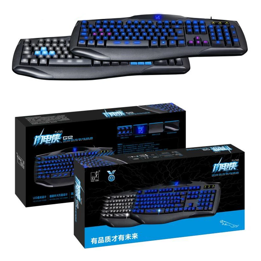 Wired Gaming Keyboard Mechanical Feeling Keyboard With Cool blue light Waterproof for Laptop PC Computer keyboards
Wired Gaming Keyboard Mechanical Feeling Keyboard With Cool blue light Waterproof for Laptop PC Computer keyboards