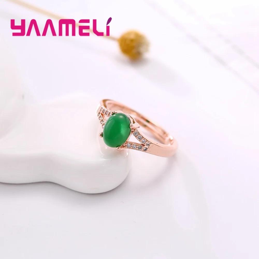 New Fashion Green Opal Stone 4 Claws Women Rose Gold Rings 925 Sterling Silver Oval Shape Stone Rings Free Shipping
New Fashion Green Opal Stone 4 Claws Women Rose Gold Rings 925 Sterling Silver Oval Shape Stone Rings Free Shipping