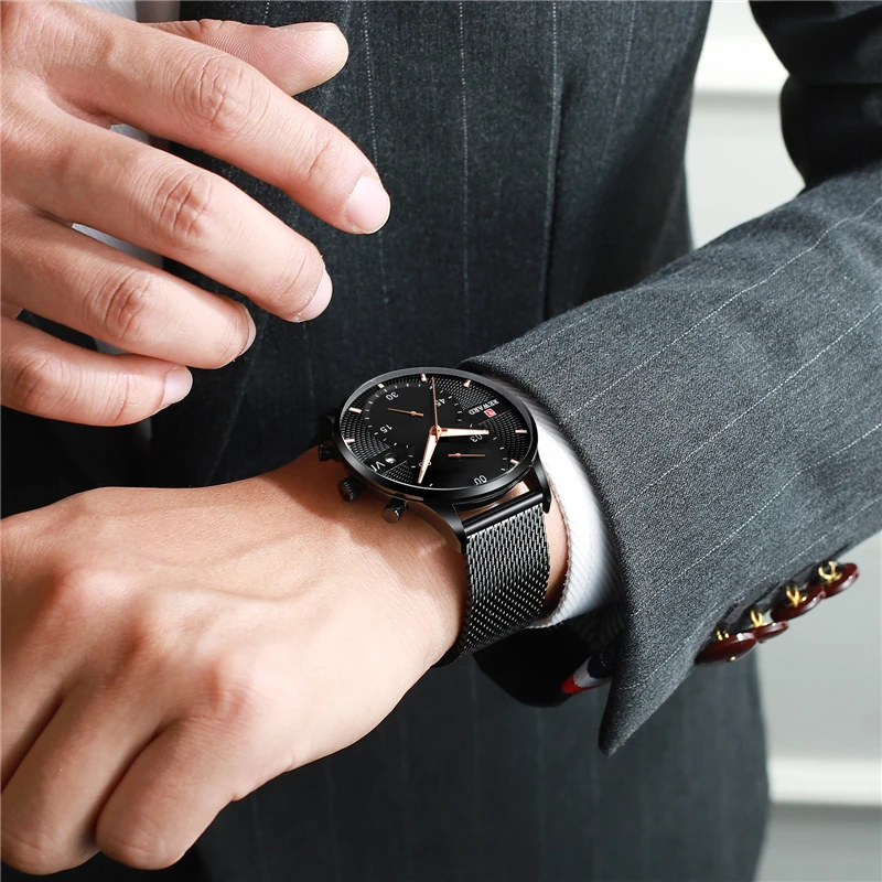 Награда новые мужские часы Топ бренд класса люкс водонепроницаемые кварцевые