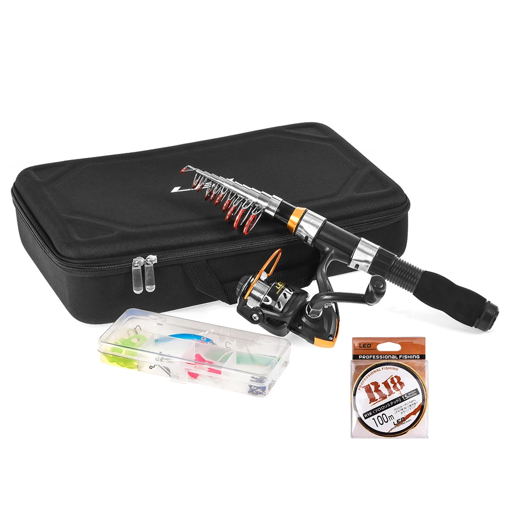 Fishing Rod and Reel Combo Telescopic Fishing Rod Spinning Reel Set Fishing Line Lures Hooks with Portable Carry Bag
Fishing Rod and Reel Combo Telescopic Fishing Rod Spinning Reel Set Fishing Line Lures Hooks with Portable Carry Bag
