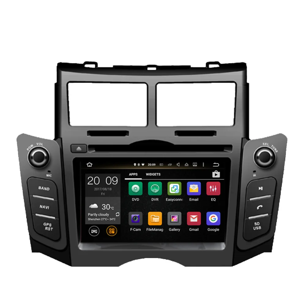 Автомобильный радиоприемник на Android 8 0 стерео мультимедийный плеер для Toyota Yaris 2005