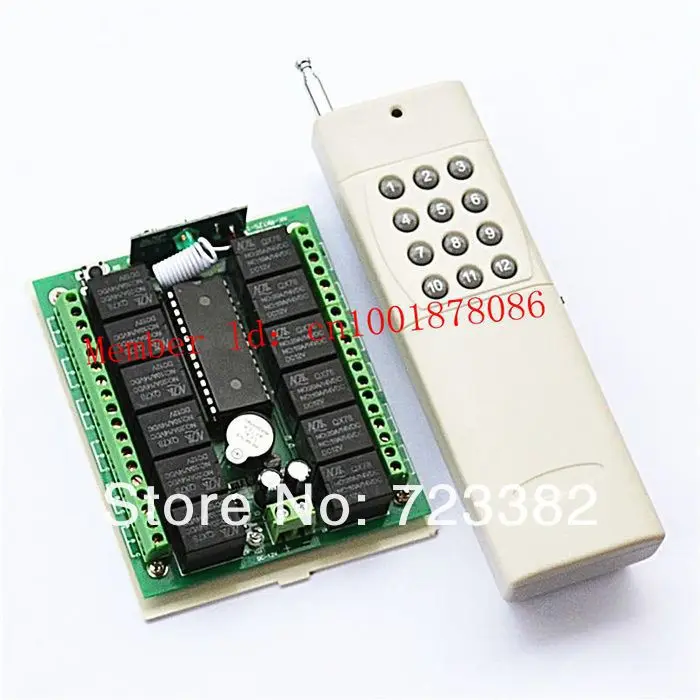 Free Shipping .315Mhz/433Mhz 12CH RF Wireless Remote Control Switch system12V transmitter and receiver/Radio Controller )
Free Shipping .315Mhz/433Mhz 12CH RF Wireless Remote Control Switch system12V transmitter and receiver/Radio Controller )