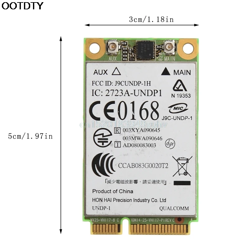 UN2400 EV-DO UMTS HSDPA WWAN Module 483377-002 3G Wireless PCI-E Card For HP #L059# new hot
UN2400 EV-DO UMTS HSDPA WWAN Module 483377-002 3G Wireless PCI-E Card For HP #L059# new hot