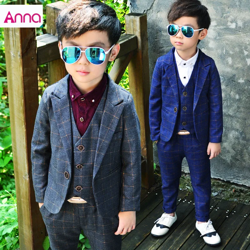 Temperament gentleman child suit Autumn winter Korean style plaid suits coat + vest + pants 3 pcs sets k1
Temperament gentleman child suit Autumn winter Korean style plaid suits coat + vest + pants 3 pcs sets k1