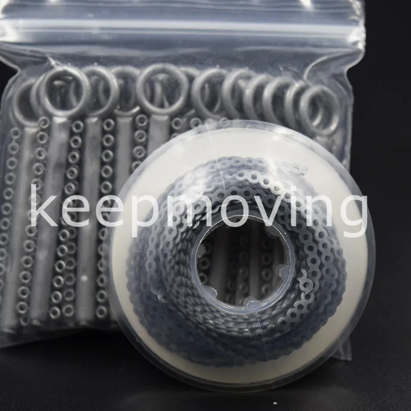 OSLDENT High Strength Dental Orthodontics Materials Elastic Ultra Power Chains Continuous + Ligature O-Ring Silver/Grey
OSLDENT High Strength Dental Orthodontics Materials Elastic Ultra Power Chains Continuous + Ligature O-Ring Silver/Grey