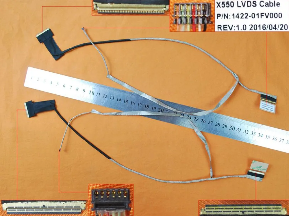 New Laptop Cable for ASUS X550VB Y581C F550L A550 X550C R510CA W518L PN: 1422-01FV000 1422-01FY000 Notebook LCD LVDS CABLE
New Laptop Cable for ASUS X550VB Y581C F550L A550 X550C R510CA W518L PN: 1422-01FV000 1422-01FY000 Notebook LCD LVDS CABLE