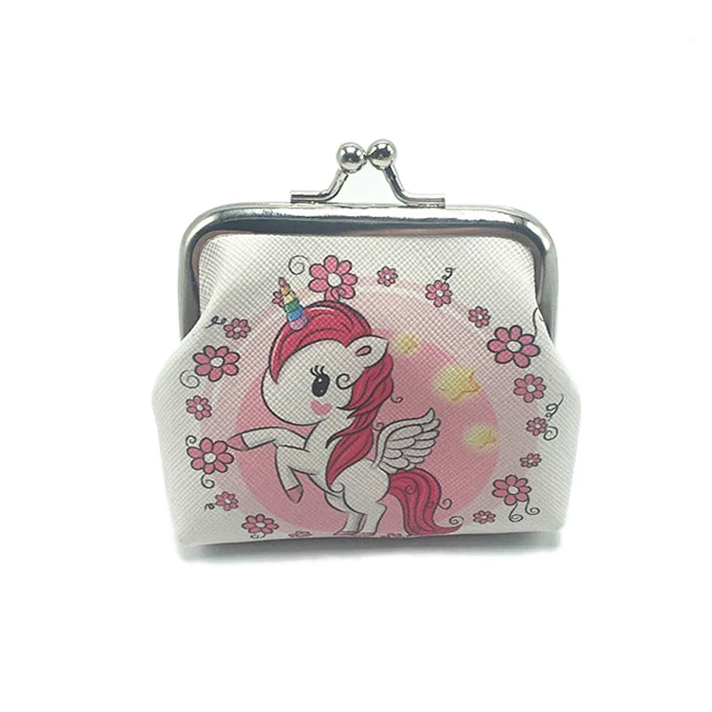 Популярный мультяшный кошелек для девочек с единорогом Женская мини-сумка монет