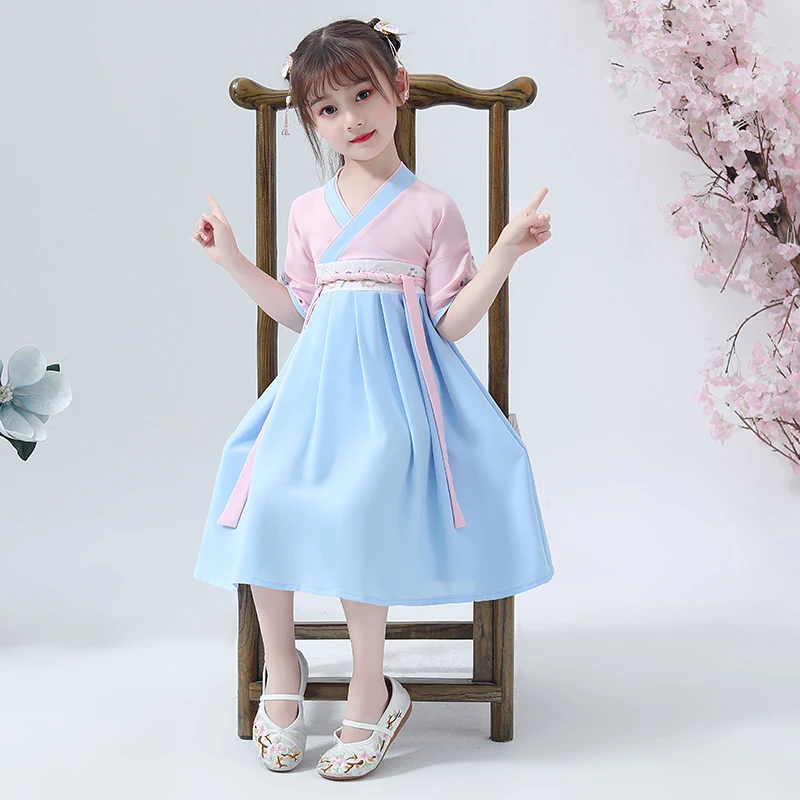 Children Chinese Style Costume Girls Hanfu Dress Chinese Ancient And Traditional Clothing Folk Dance Performance Dress DQL774
Children Chinese Style Costume Girls Hanfu Dress Chinese Ancient And Traditional Clothing Folk Dance Performance Dress DQL774