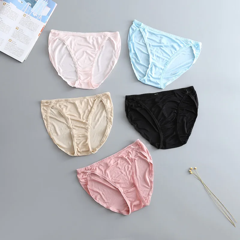 Guiyi 11 Colors Solid Women 100% Nature Silk Lace Sexy Bow Underwear Pink Young Girl's Underpant Bag Hip Low-rise Briefs Pants
Guiyi 11 Colors Solid Women 100% Nature Silk Lace Sexy Bow Underwear Pink Young Girl's Underpant Bag Hip Low-rise Briefs Pants
