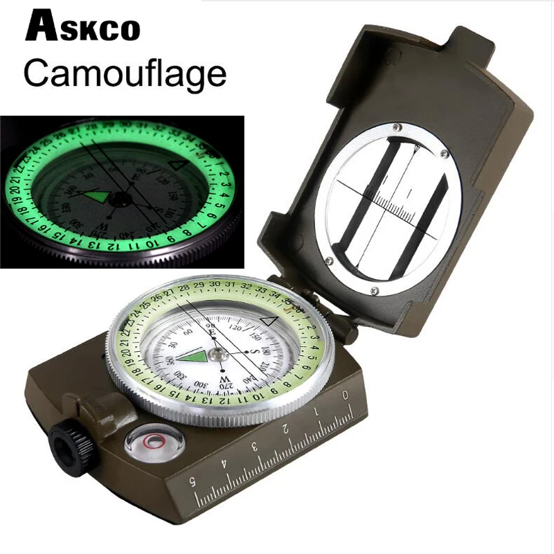 Askco Waterproof Survival Military Compass Hiking Camping Army Pocket Outdoor Lensatic Compass Handheld Geological compass
Askco Waterproof Survival Military Compass Hiking Camping Army Pocket Outdoor Lensatic Compass Handheld Geological compass