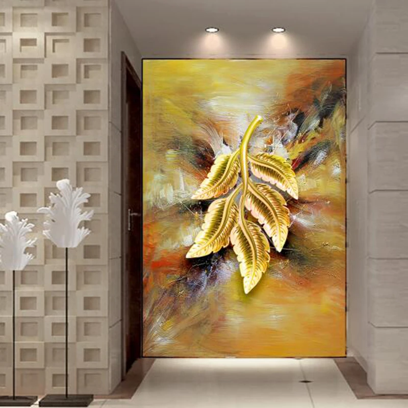 YOUMAN Customized Photo Wallpaper 3D Entrance Hallway 3d Mural Goden Leaf Non-Woven Bedroom Wall Mural Home Decor Wallpaper Wall
YOUMAN Customized Photo Wallpaper 3D Entrance Hallway 3d Mural Goden Leaf Non-Woven Bedroom Wall Mural Home Decor Wallpaper Wall