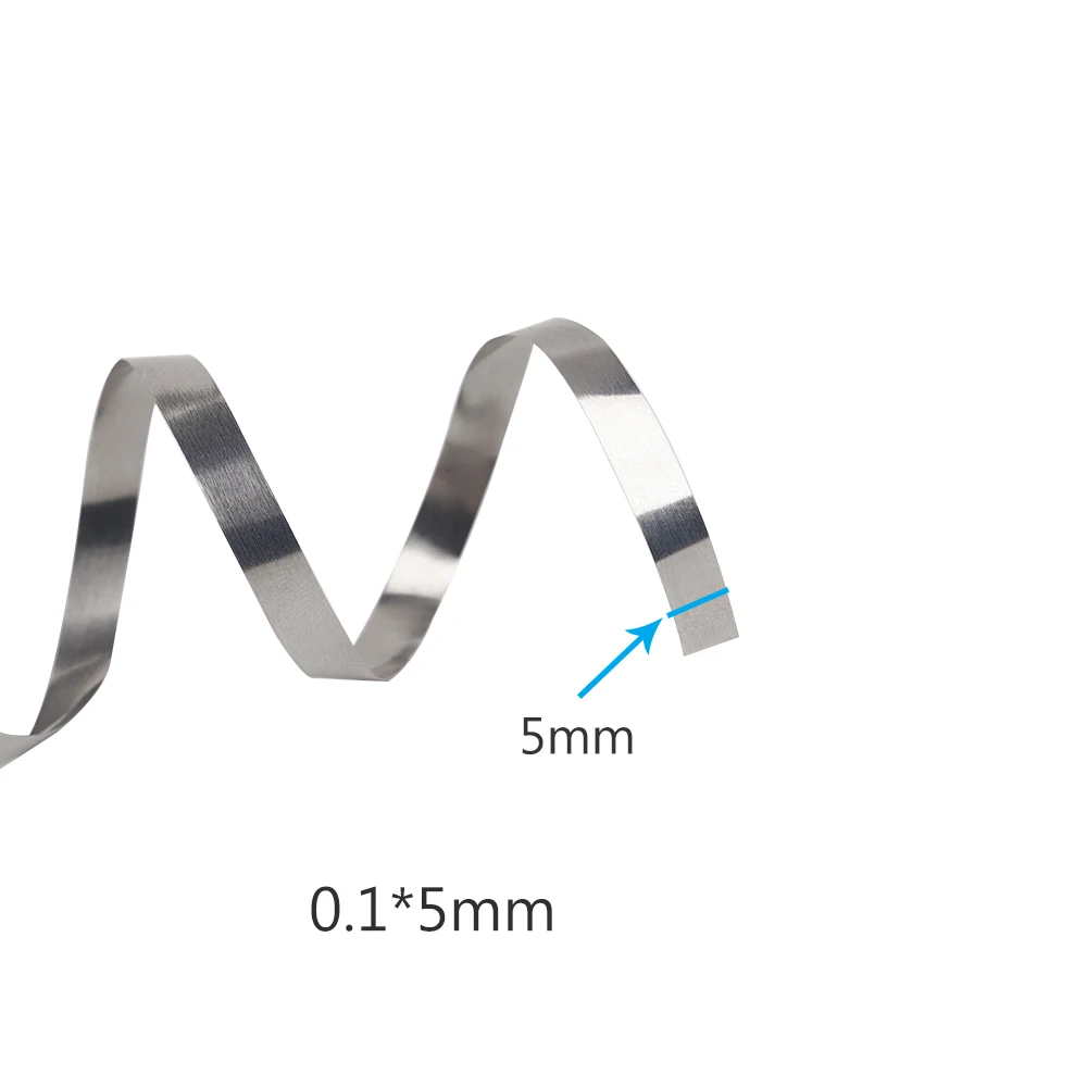 5/10M 5mm * 0.1mm Silver Pure Nickel Strip Tape For Li 18650 Battery Spot Welding Compatible For Spot Welder Machine
5/10M 5mm * 0.1mm Silver Pure Nickel Strip Tape For Li 18650 Battery Spot Welding Compatible For Spot Welder Machine