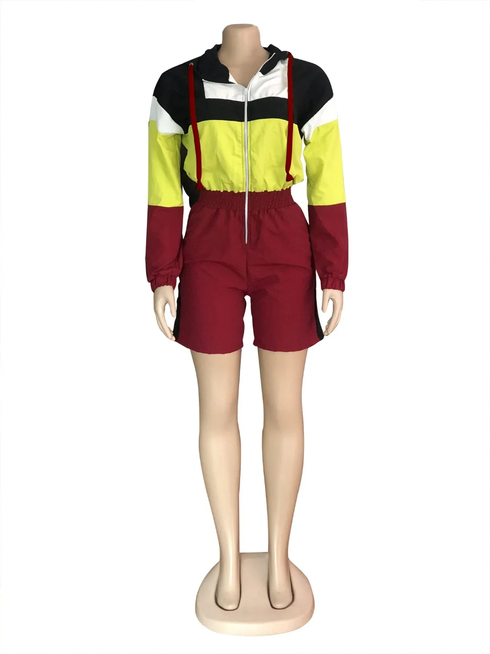 JRRY Casual Patchwork Colors Women Playsuits Zippers Front Pockets Pants Jumpsuit Long Sleeve Print Hoodie Bodysuit
JRRY Casual Patchwork Colors Women Playsuits Zippers Front Pockets Pants Jumpsuit Long Sleeve Print Hoodie Bodysuit