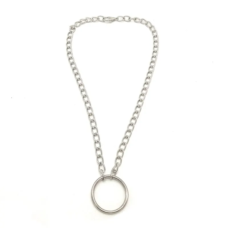 Колье с крутой цепочкой серебряного цвета Collana колье ручной работы ошейник в