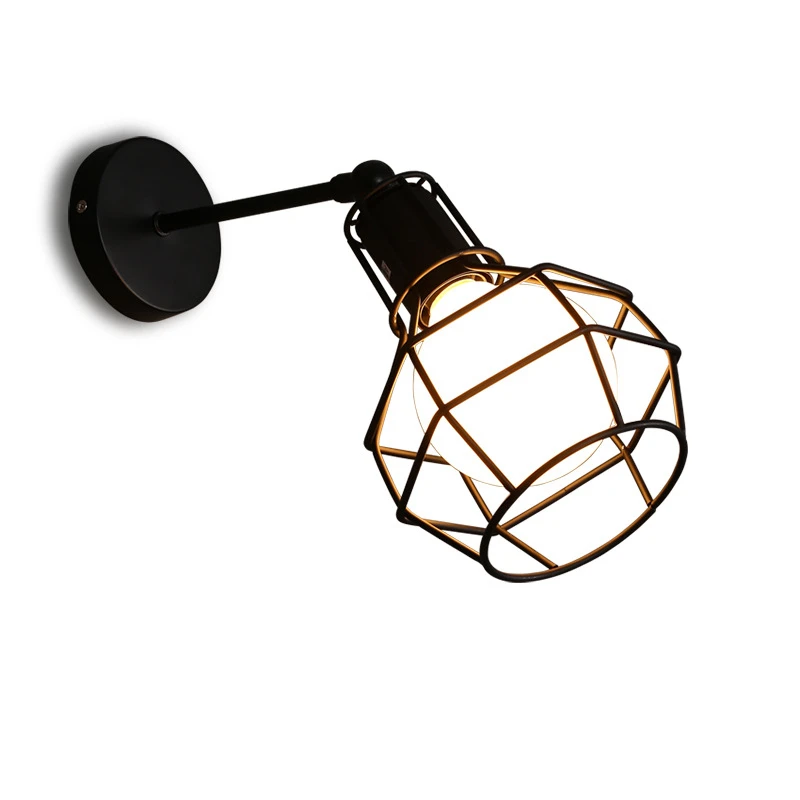 Iron Black Shade Wall Lamp Retro Grenade Guards Lampstand Loft Lighting Modern Interior Lighting E27 Wall Lamp AC 85-265V
Iron Black Shade Wall Lamp Retro Grenade Guards Lampstand Loft Lighting Modern Interior Lighting E27 Wall Lamp AC 85-265V