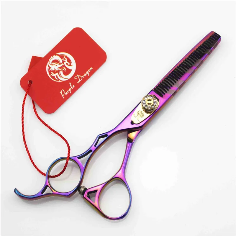 Purple Dragon 5.5 inch Left Handed Hair Scissor Professional Hairdressing Scissors Colorful Japanese 440c Steel Thinning Shear
Purple Dragon 5.5 inch Left Handed Hair Scissor Professional Hairdressing Scissors Colorful Japanese 440c Steel Thinning Shear