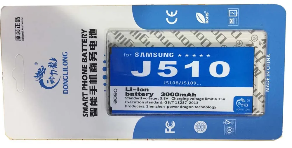 Семейная батарея для телефона Samsung Galaxy J5 2016 Edition J510 j510fn j5109 j5108 Donglilong J5(2016) 3000
