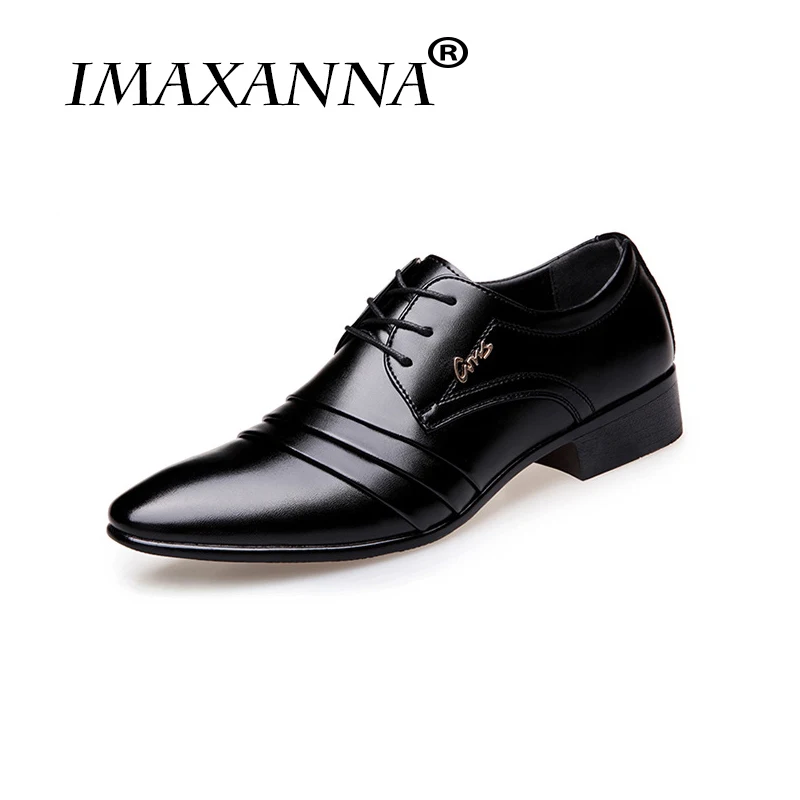 IMAXANNA High Quality Brand Men Leather Shoes Men Dress Shoes Fashion Business Men Wedding shoes
IMAXANNA High Quality Brand Men Leather Shoes Men Dress Shoes Fashion Business Men Wedding shoes