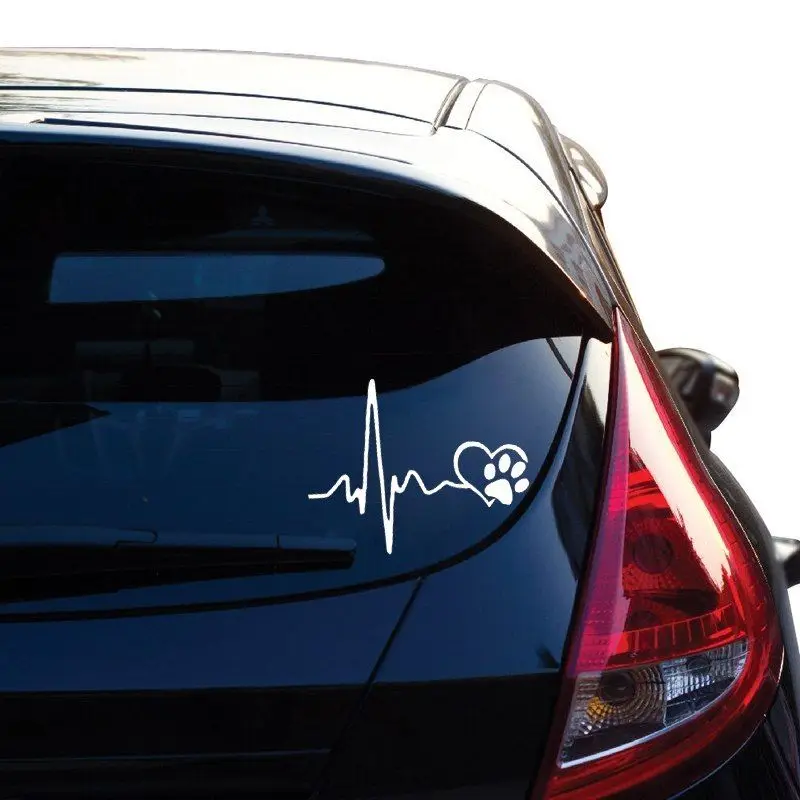 Heartbeat Cute Dog Footprints Creative Vinyl Car Sticker Decals Black / Silver Funny New Arrival 13*10.3 CM
Heartbeat Cute Dog Footprints Creative Vinyl Car Sticker Decals Black / Silver Funny New Arrival 13*10.3 CM