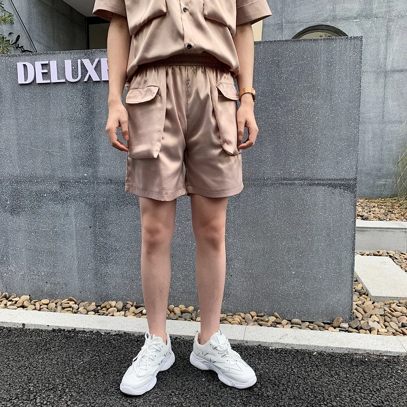 M-XL!!Summer designer multi-pocket satin shirt shorts suit tide brand men's short-sleeved shirt hot pants two-piece.
M-XL!!Summer designer multi-pocket satin shirt shorts suit tide brand men's short-sleeved shirt hot pants two-piece.
