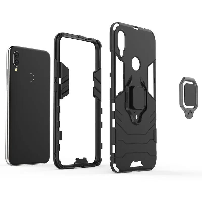 Кольцо Броня чехол для Xiaomi Redmi Note 7 Чехол магнитный автомобильный держатель