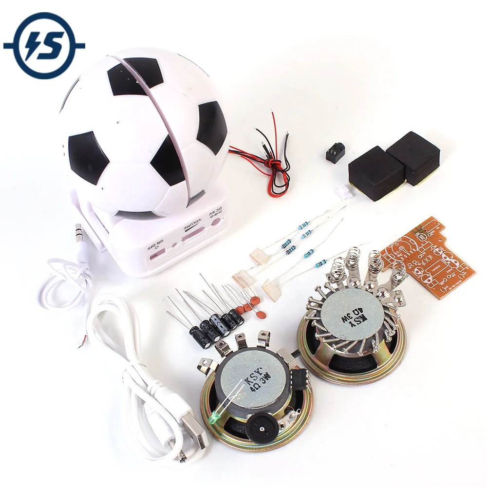 Mini Active Speaker DIY Kits Loudspeaker Suite Football Shape Electronic Production Training Experimental Teaching Suite
Mini Active Speaker DIY Kits Loudspeaker Suite Football Shape Electronic Production Training Experimental Teaching Suite