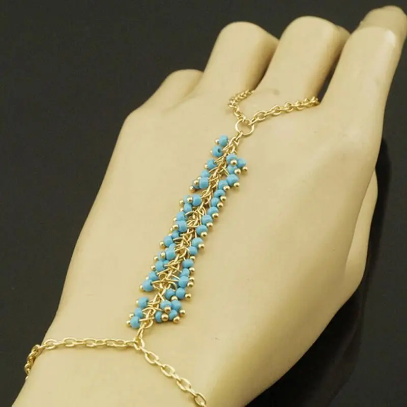 Fashion Chain Bracelet Drop Punk Women Metal Hand Harness Chain Rammel Beads Slave Finger Ring
Fashion Chain Bracelet Drop Punk Women Metal Hand Harness Chain Rammel Beads Slave Finger Ring