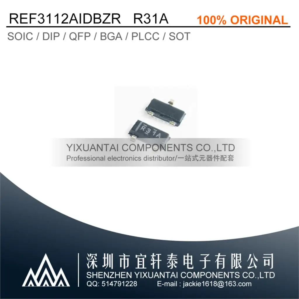 5pcs/lot 10pcs/lot 50pcs/lot Free shipping original REF3112AIDBZR REF3112 R31A SOT23-3
5pcs/lot 10pcs/lot 50pcs/lot Free shipping original REF3112AIDBZR REF3112 R31A SOT23-3