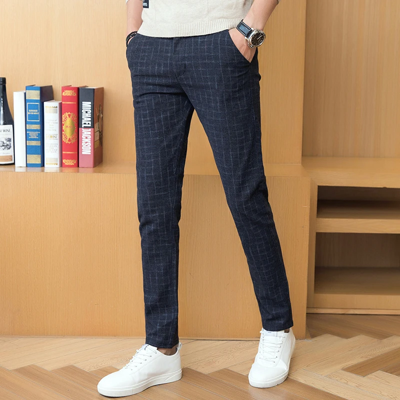 New Plaid Men Casual Trousers Business Banquet Wedding Men's Dress Trousers Size 28-38 Slim Elegant Comfortable Male Pants
New Plaid Men Casual Trousers Business Banquet Wedding Men's Dress Trousers Size 28-38 Slim Elegant Comfortable Male Pants
